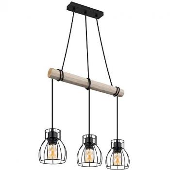 Suspension en Bois avec Douilles E27