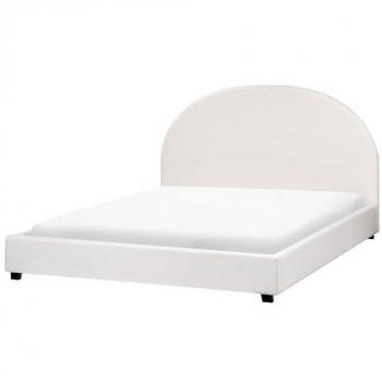 Vaucluse Collection – Beliani King‑Size Upholstered Bed, 5ft 3, Poly, Off‑White
