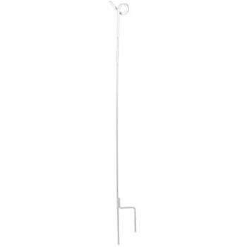 Piquets métalliques à œillets, 10 unités, 105 cm, VOSS.farming, blanc