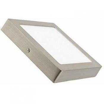 Plafonnier LED 18W Carré Argenté 225 mm