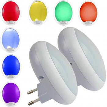 Lámpara Infantil de Noche con 2 LEDs y Efecto de Cambio de Color