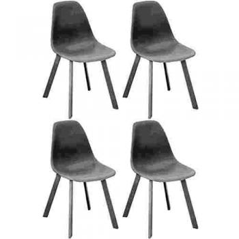 Proloisirs Lot de 4 Chaises d'extérieur Aluminium et résine Jato
