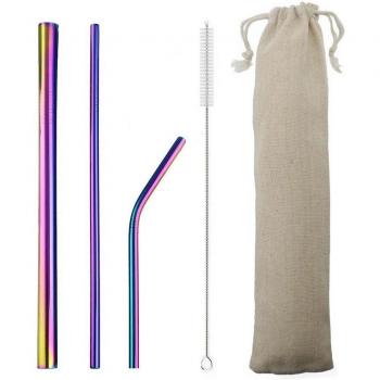 Reusable 12mm Stainless Steel Straws with Cover and Tips