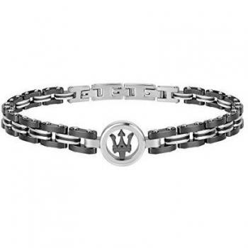 Pánský náramek z acciaio a keramiky, Maserati Jewels Collection, model JM219AQH13