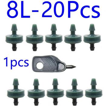 Goutteur de jardin avec compensation de pression, 2L/4L/H, 8L/H, micro tuyau d'irrigation, pack de 5 à 100 pièces