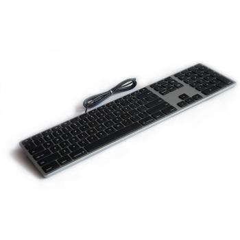 Matias FK318B-DE – Erweiterte Tastatur mit numerischem Block – QWERTZ – Deutsch – Space-Grey