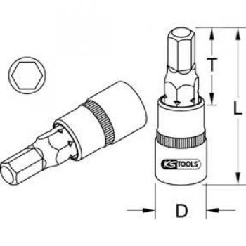 KS Tools 1/4 Zoll Bit-Stecknuss, 9 mm