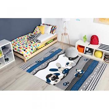Blue Petit Rug with Farm Animal Design