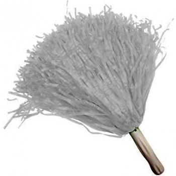 Pompon Bianco 2 unità Taglia Unica Trasparente