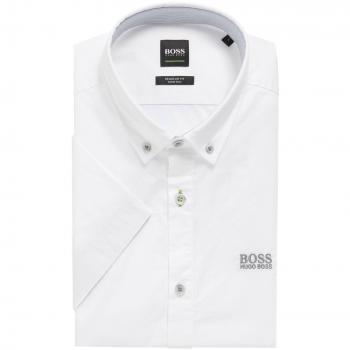BOSS Herren‑Sport‑Hemd BIADIA R Kurzarm – Weiß, Medium
