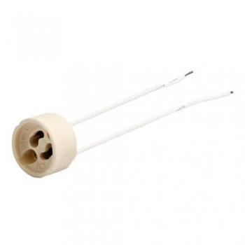 Portalampara Cerámico GU10 3x3x3 cm con Cable de 15 cm