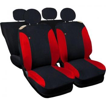 Housse de siège 500 % pour toutes voitures – Noir/Rouge