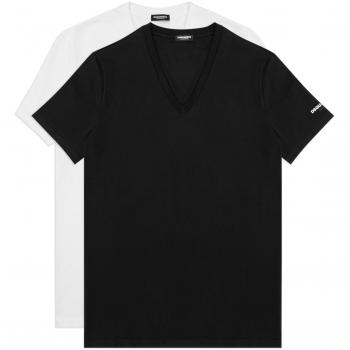 Dsquared2 Mehrfarbiges T-Shirt für Herren im Doppelpack
