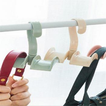 360° Rotatable Plastic Bag Holder: Handbag, Wallet, Clothes Tie, and Hanging Rack Organizer