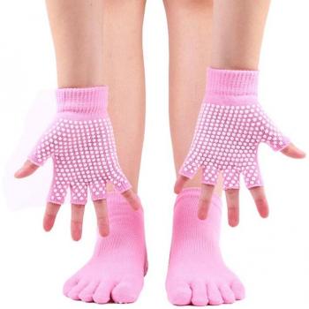 Pilates Non-Slip Socks and Gloves Set for Women
