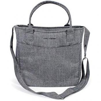 CHIC4BABY Gala Wickeltasche in Jeansfarbe Grau