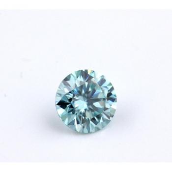 1ct VVS Blue Moissanite Loose Stone 6.5mm for Jewelry