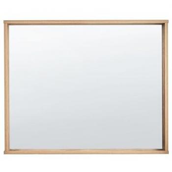 Miroir en particules de bois clair Rosell – 80×65 cm, style moderne