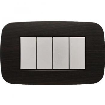Modulo Futura Legno Wenge 3x4x6 – Compatibile Bticino Axolute (4 Fori)