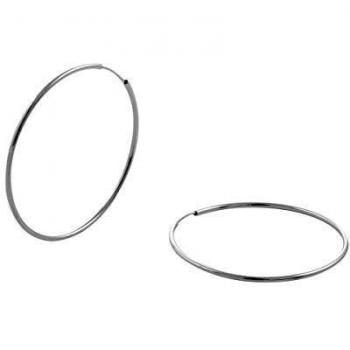 Accesorio de moda: pendientes aro plata rodiada VIDAL & VIDAL