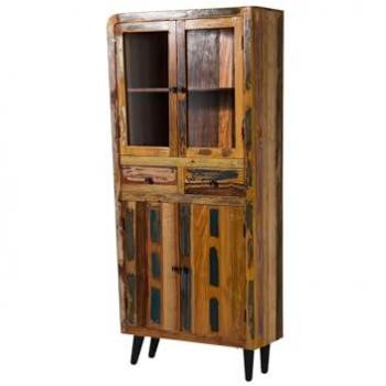 Sixties 113 Vetrina Laccata in Legno Riciclato 90x35x200
