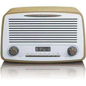 Lenco DAR‑012 – DAB+, FM, Bluetooth, weiß (Retro-Design)
