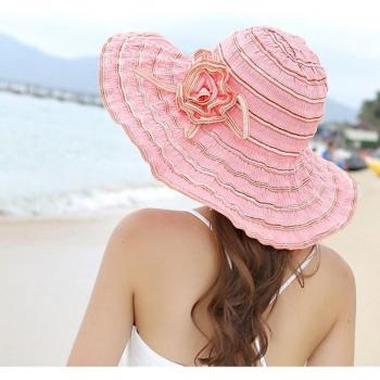 Sombrero de Playa Veraniego con Sombrero Plegable