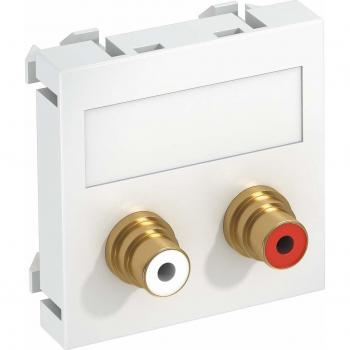 OBO MTG‑2R F RW1 Adattatore Audio 2x Cinch B – Case Bianco