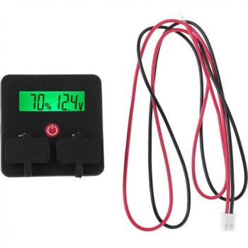 Estación de Diagnóstico de Baterías con Doble USB y Indicador de Voltaje