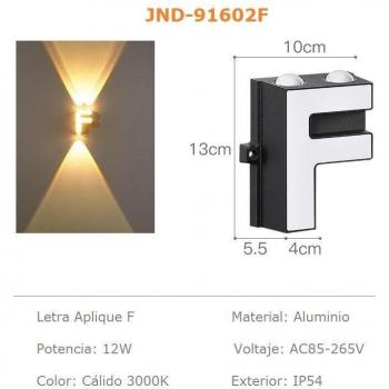 Enseigne Lumineuse Lettre F 220V Aluminium 135.5cm