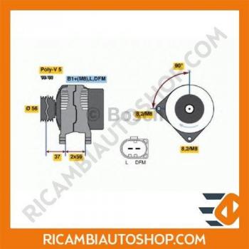 Alternatore Bosch 0 986 044 850