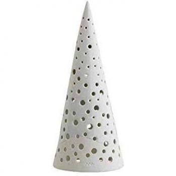 Kähler Teelichthalter aus Bone China in Schneeweiß, 19 cm