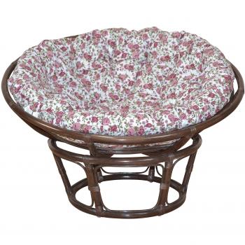 Klassischer Papasansessel 110 cm – Kissen beige