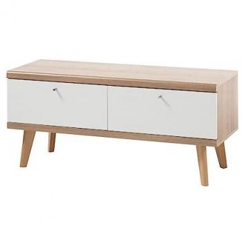Furn.Design TV-Unterteil Helge in Weiß und Eiche Riviera, 107 x 50 cm