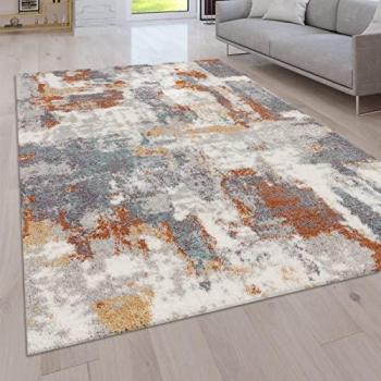 Tapis de Salon Poil Long Motif Abstrait 120x160 cm