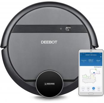 Robot Pulisci Pavimenti Ecovacs 901 con Tecnologia Smart Navi 3.0 – Nero