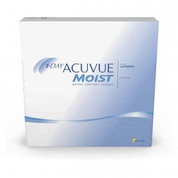 Acuvue 1-Day Moist Tageskontaktlinsen, 90 Stück, -8.00 Dioptrien, BC 9.0 mm