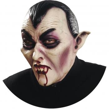 Midnight Count Dracula Halloween Face Cover – Unisex – Black Interior