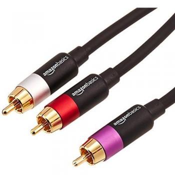 AmazonBasics 2.4” RCA Male‑to‑Male Audio Adapter