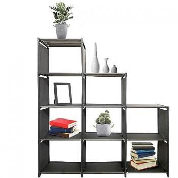 Zapatero y Librería Modular Gris Nyana Home