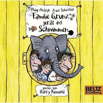 Familie Grunz gerät ins Schwimmen: Folge 2, gelesen von Harry Rowohlt, 3 CDs in der Multibox, 4 Std. 17 Min.