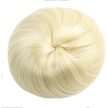 AILIADE Heat Resistant Fiber Women Elastic Rubber Band White Donut Chignon