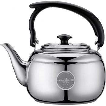 1L Black and White Stainless Steel Tea Pot