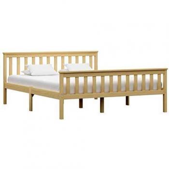 VidaXL Bed Frame Light Wood Solid Pinewood 160x200 cm
