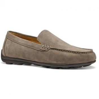 Geox Spherica EC16 Dove Grey Loafers for Men, UK 6.5