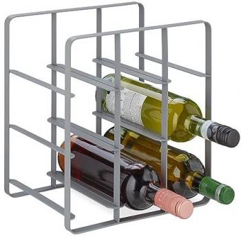 Relaxdays Weinregal für 9 Flaschen aus Metall