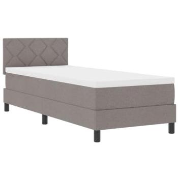 Letto Box Spring Nera con Materasso Talpa 80 x 200 cm Tessuto