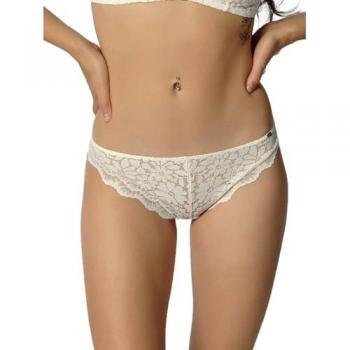 Skiny Damen Cheeky String mit Spitze und Allover-Muster, Größe 36, Weiß