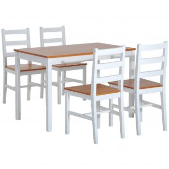 HOMCOM Rustic 5‑Part Dining Room Set