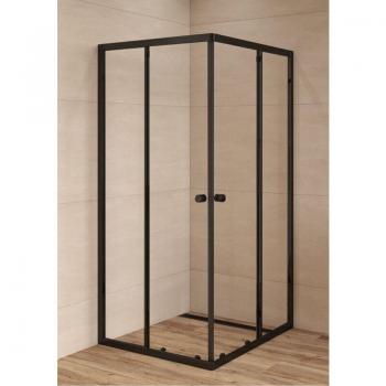 Mampara Rectangular Deslizante 90x90 cm, Perfil Negro Mate – Swiss Aqua Technologies